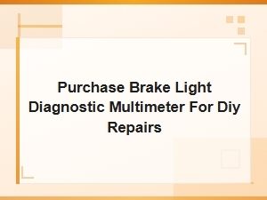 Brake Light Diagnostic Multimeter for Diy Wiring Repairs